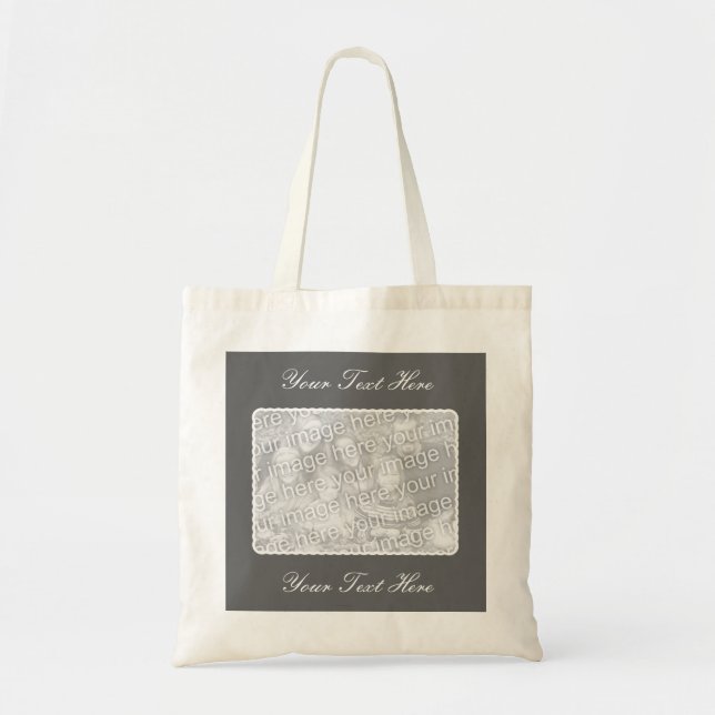 Bolsa Tote Sacola da foto com imagem de imagem personalizada (Frente)