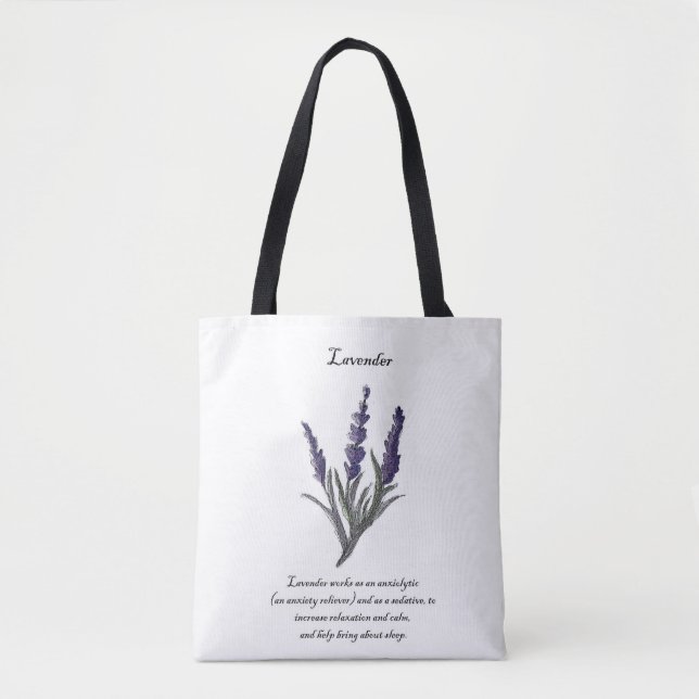 Bolsa Tote Sacola da lavanda (Frente)