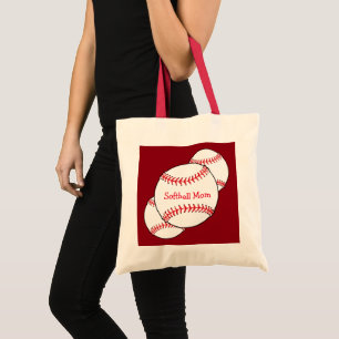 Bolsa Tote Sacola da mamã do softball