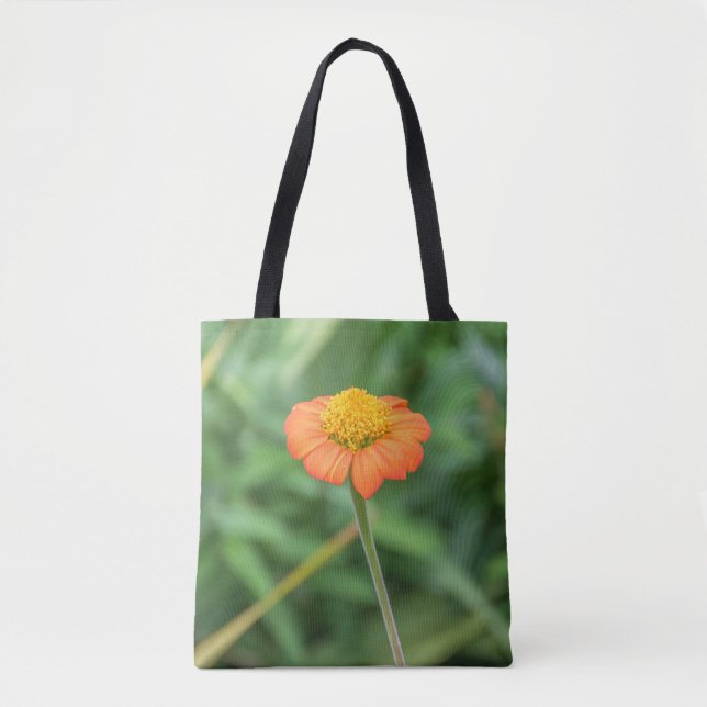 Bolsa Tote Sacola da margarida alaranjada (Frente)