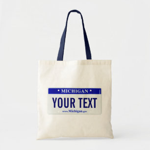 Bolsa Tote Sacola da matrícula de Michigan