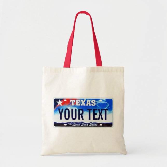 Bolsa Tote Sacola da matrícula de Texas (Frente)