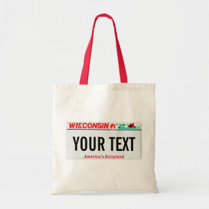 Bolsa Tote Sacola da matrícula de Wisconsin