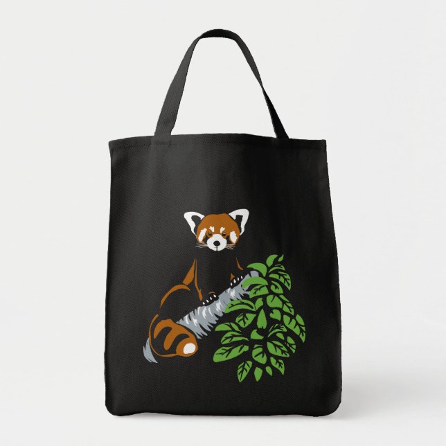 Bolsa Tote Sacola da panda vermelha (Frente)