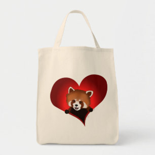 Bolsa Tote Sacola da panda vermelha