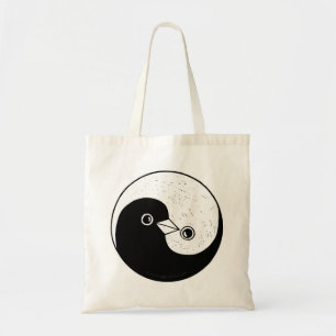 Bolsa Tote Sacola da paz das pombas de Yin Yang