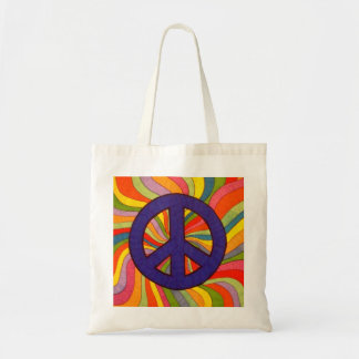 Bolsa Tote Sacola da paz de Swirly