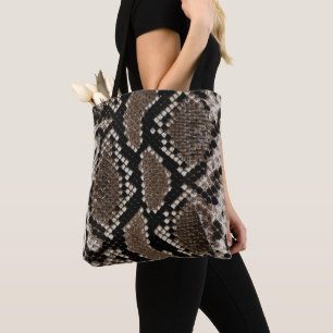 Bolsa Tote Sacola da pele de cobra do pitão Reticulated do
