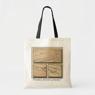 Bolsa Tote Sacola da prática de música do piano