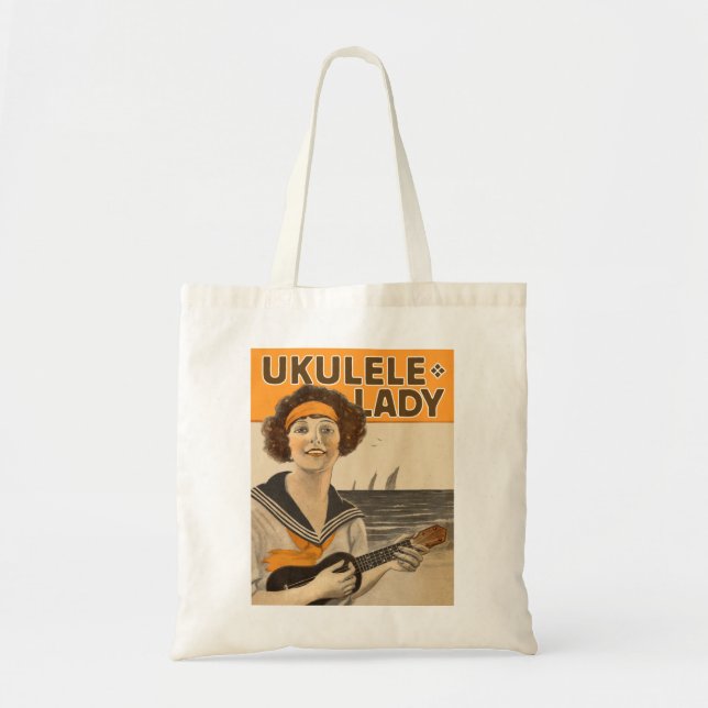 Bolsa Tote Sacola da senhora #2 do Ukulele (Frente)