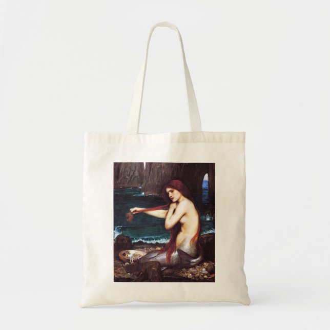 Bolsa Tote Sacola da sereia de John William Waterhouse (Frente)