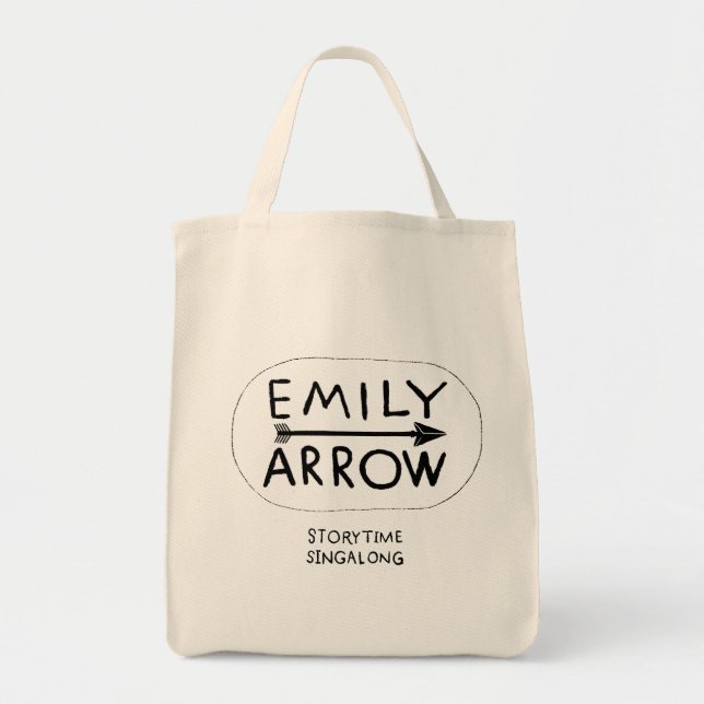 Bolsa Tote Sacola da seta de Emily (Frente)