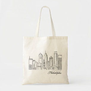Bolsa Tote Sacola da skyline de Philadelphfia