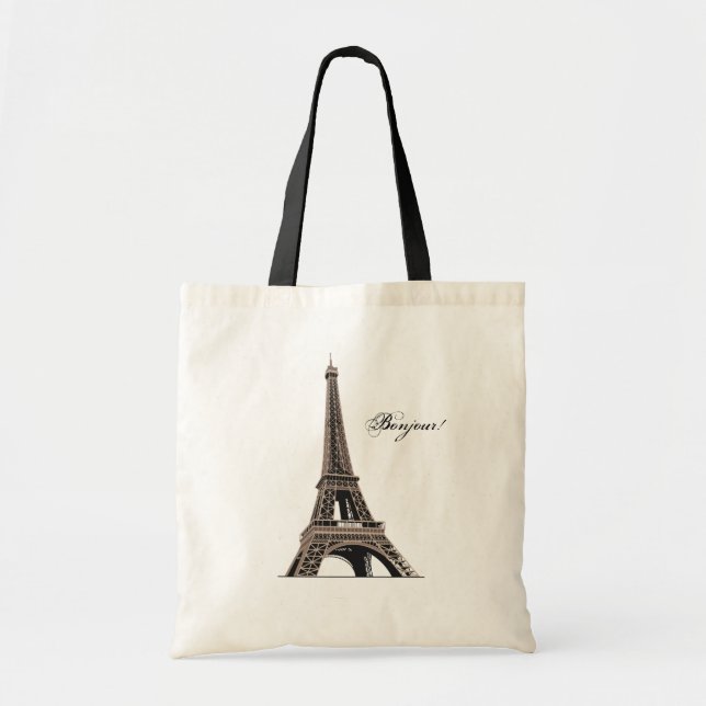 Bolsa Tote Sacola da torre Eiffel (Frente)