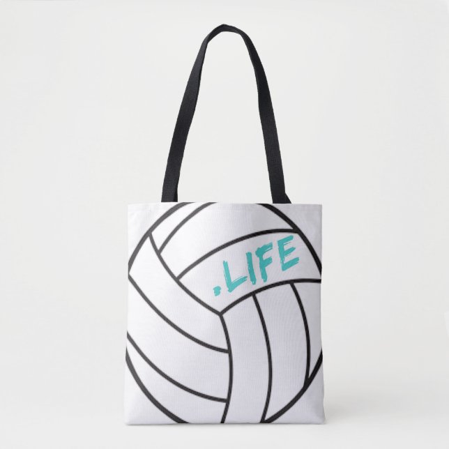Bolsa Tote Sacola da vida do voleibol (Frente)