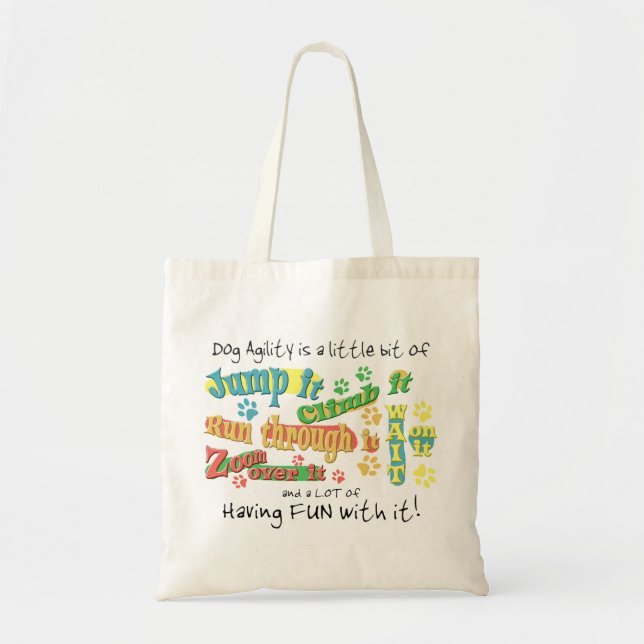 Bolsa Tote Sacola das ações da agilidade (Frente)