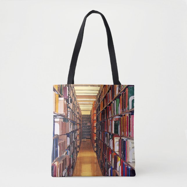 Bolsa Tote Sacola das bibliotecas da biblioteca (Frente)
