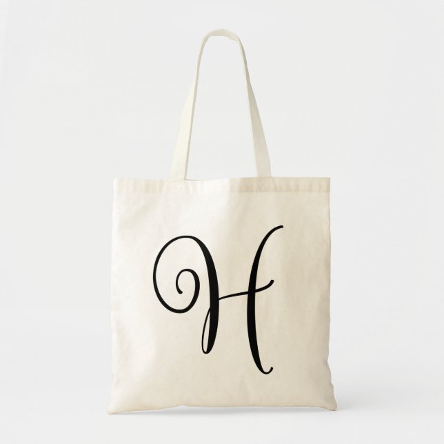 Bolsa Tote Sacola das Bolsa-Canvas do orçamento da letra H do (Frente)