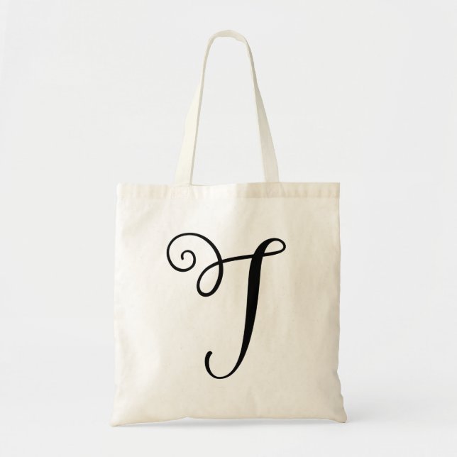 Bolsa Tote Sacola das Bolsa-Canvas do orçamento da letra "T" (Frente)