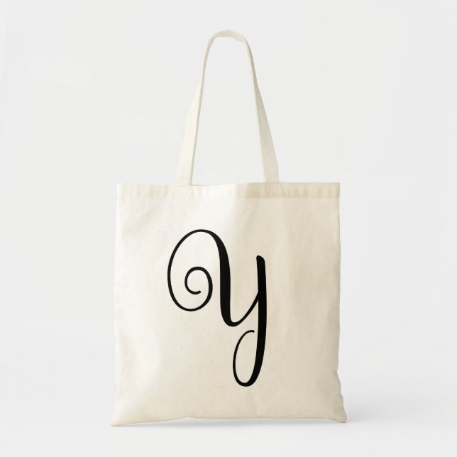 Bolsa Tote Sacola das Bolsa-Canvas do orçamento da letra "Y" (Frente)