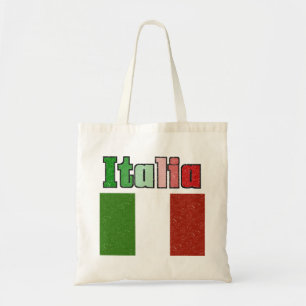 Bolsa Tote Sacola das canvas da bandeira do vintage de Italia