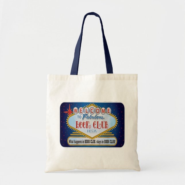 Bolsa Tote Sacola das canvas do clube de leitura (Frente)