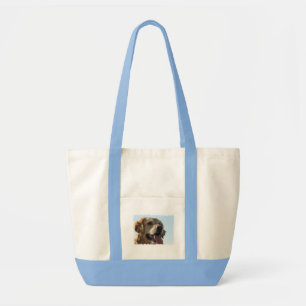 Bolsa Tote Sacola das canvas do golden retriever