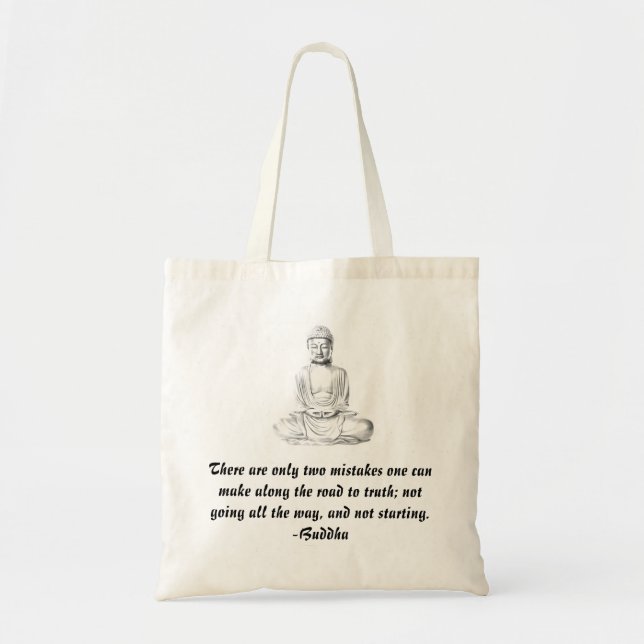 Bolsa Tote Sacola das citações de Buddha (Frente)