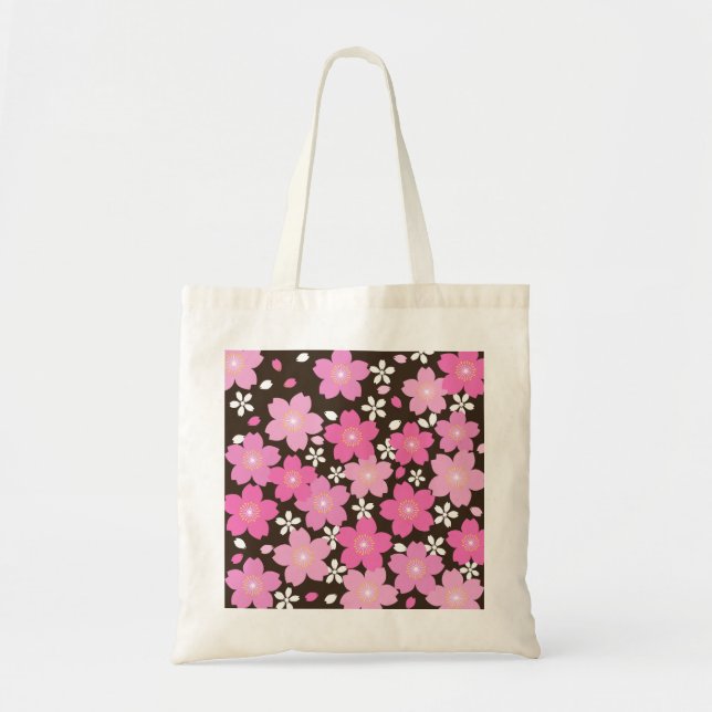 Bolsa Tote Sacola das flores de cerejeira (Frente)