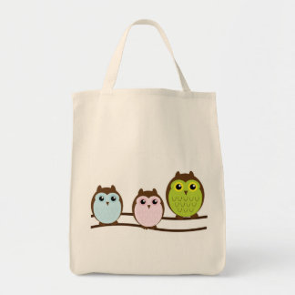 Bolsa Tote Sacola de 3 corujas