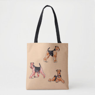 Bolsa Tote Sacola de Airedale Terrier