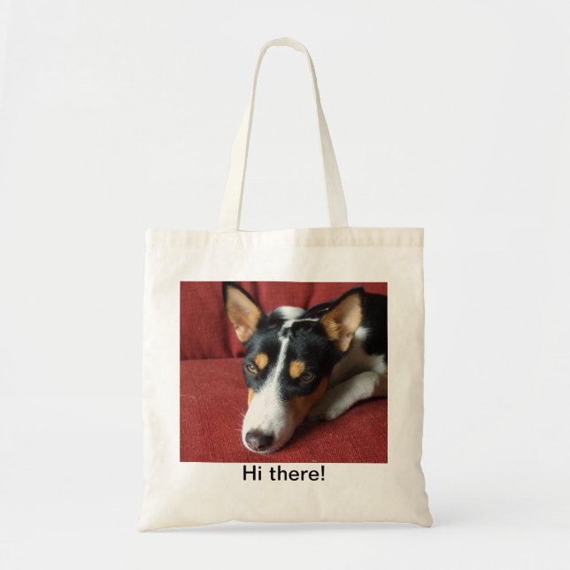 Bolsa Tote Sacola de Basenji (Frente)