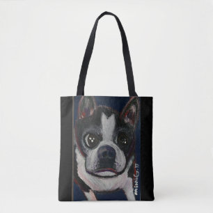 Bolsa Tote Sacola de Boston Terrier (customizável)