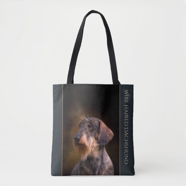 Bolsa Tote Sacola de cabelo do Dachshund do fio (Frente)