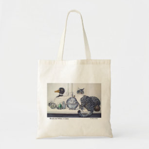 Bolsa Tote Sacola de cabelos curtos do gato de gato malhado