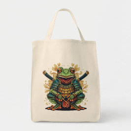 Bolsa Tote Sacola de compras do guerreiro sapo samurai