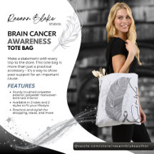 Sacola de conscientização sobre câncer cerebral
