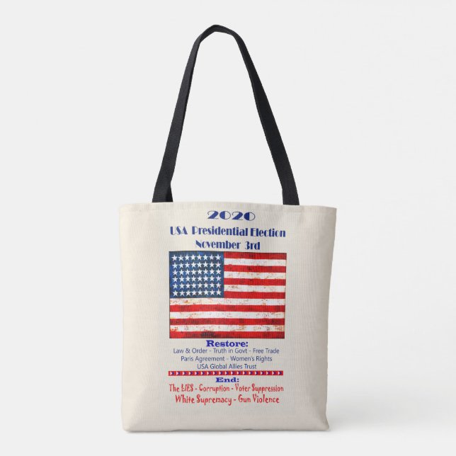 Bolsa Tote Sacola de Democracia Vote (Verso)