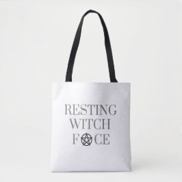 Bolsa Tote Sacola de descanso do Pentagram da cara da bruxa