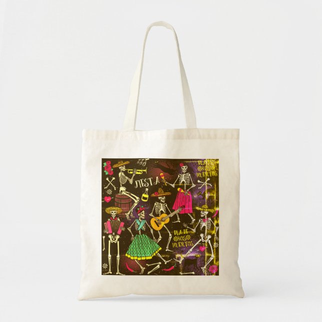 BOLSA TOTE SACOLA DE DIÂMETRO DE LOS MUERTOS (Frente)