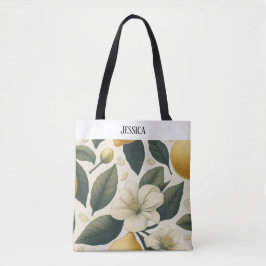 Bolsa Tote sacola de limões vintage personalizada