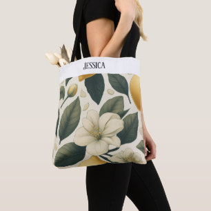 Bolsa Tote sacola de limões vintage personalizada