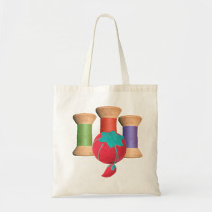 Bolsa Tote Sacola de madeira do carretel do vintage