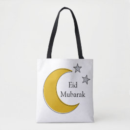 Bolsa Tote Sacola de mão personalizada de Eid com Crescente e