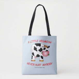 Bolsa Tote Sacola de Messaged do Vegan - um veganismo pequeno