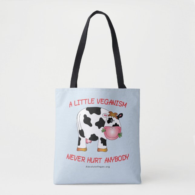 Bolsa Tote Sacola de Messaged do Vegan - um veganismo pequeno (Frente)