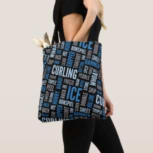 Bolsa Tote Sacola de ondulação da + - azul e preto