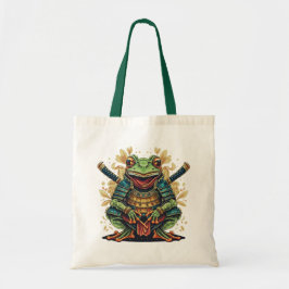Bolsa Tote Sacola de orçamento do guerreiro samurai sapo