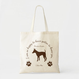 Bolsa Tote Sacola de Pinscher Miniatura para você e seu cão ト