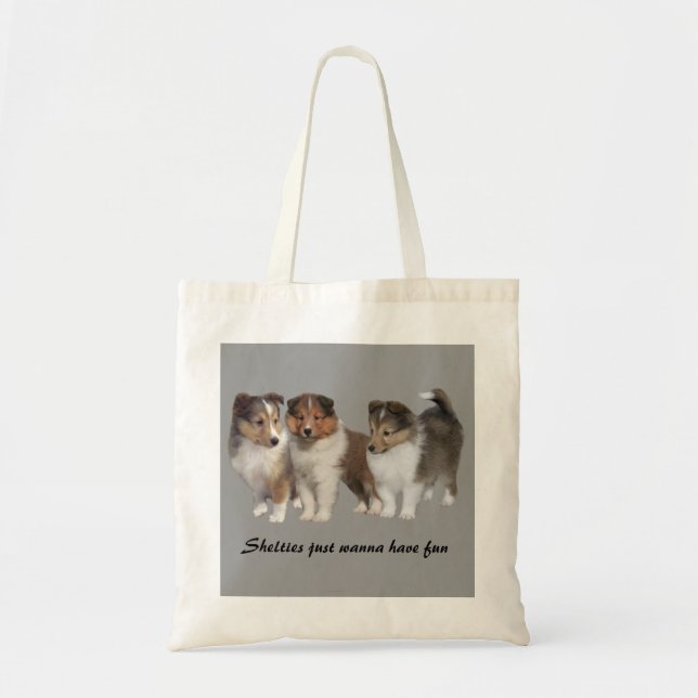 Bolsa Tote Sacola de Sheltie (Frente)